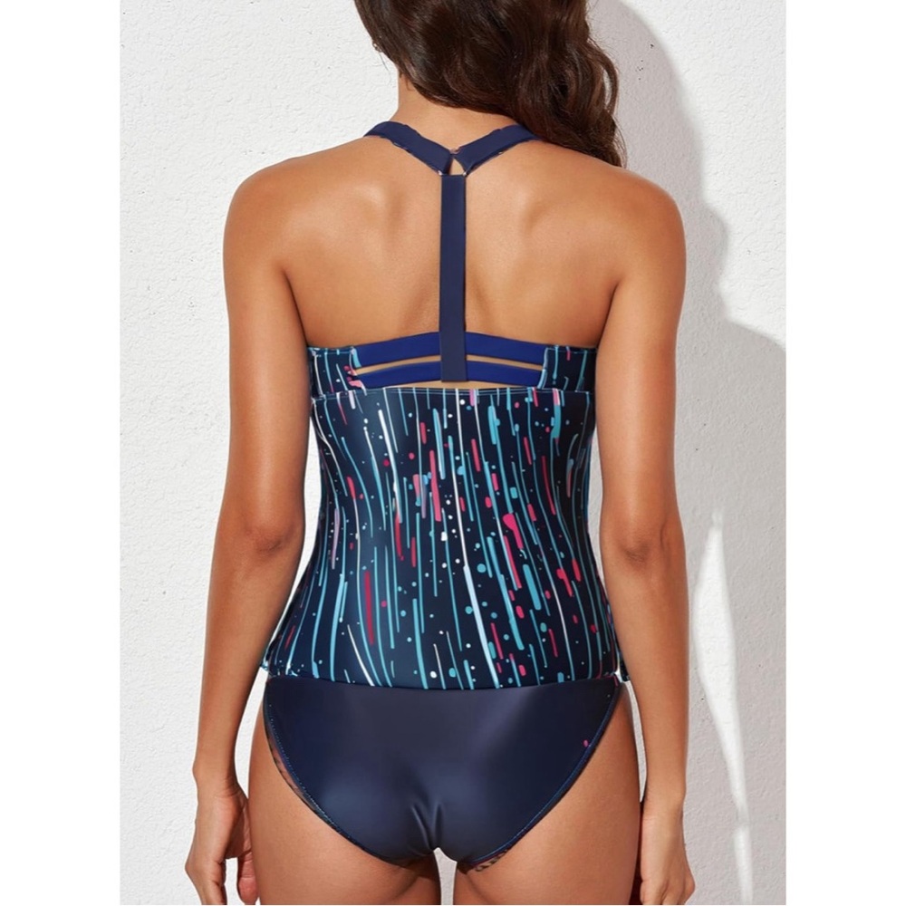 🍓$5 Pick!🍓 Modest Tummy Control Racerback Tankini Top - Picture 3 of 5